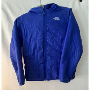 THE NORTH FACE Womens Jacket Royal Blue Sherpa Lined Insulated Size L 14/16
